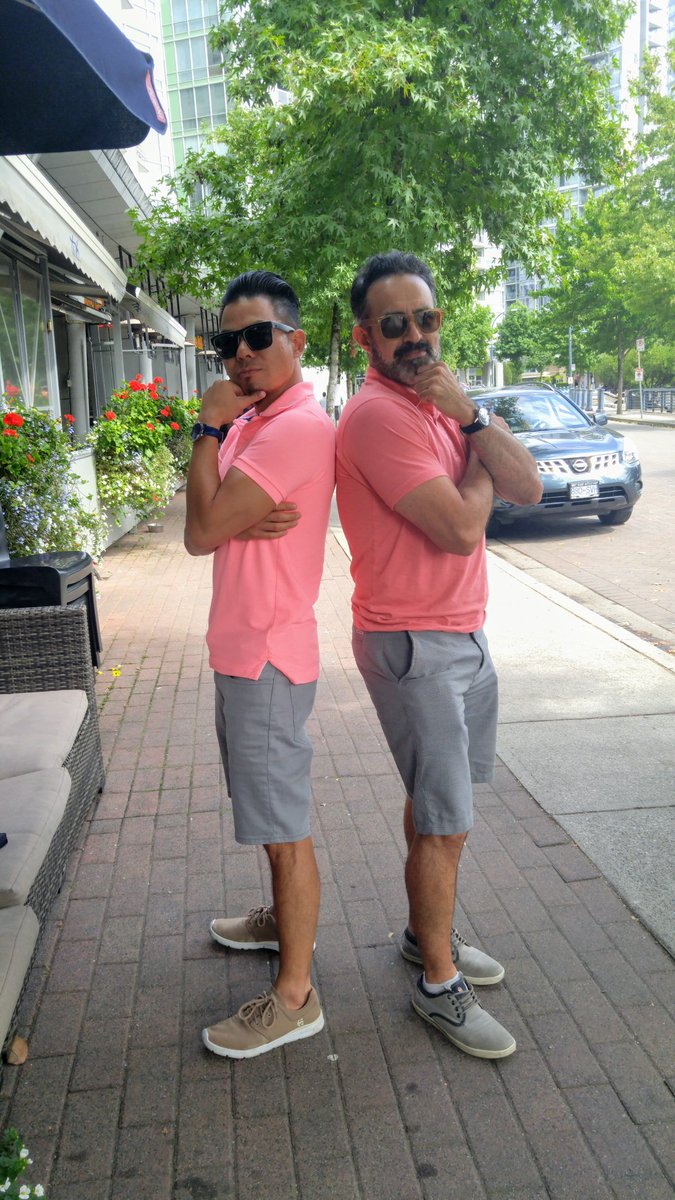BrianDrummondVO's tweet photo. Lunch with @SamVincent71 & @VincentTong007 Not in the pic though cause I didn't get the dress code memo. #PinkShirtFriday https://t.co/VJxKAcQG14