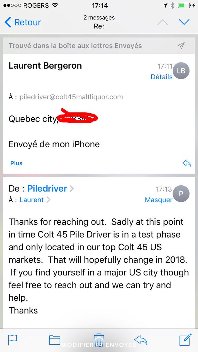 BergeronLau's tweet photo. Quand t'essaye de contacter colt45 pour savoir si ils ont de la #colt45 #piledriver près de chez moi... #orangecolt https://t.co/WQvQyPFZeq
