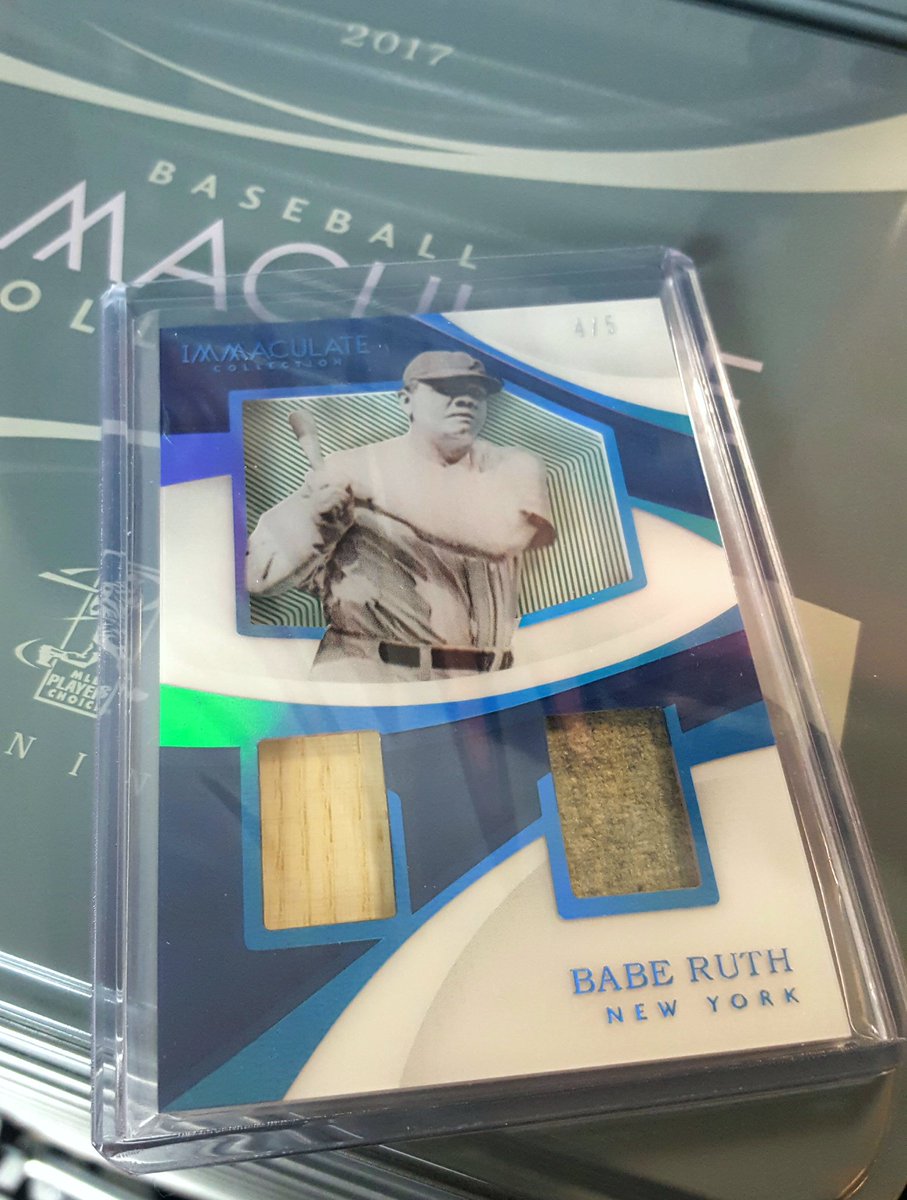jaspysbreaks's tweet photo. "Never let the fear of striking out keep you from playing the game." ~Babe Ruth
@PaniniAmerica #whodoyoucollect #immaculatebaseball #legend https://t.co/jAqj5XTNNq