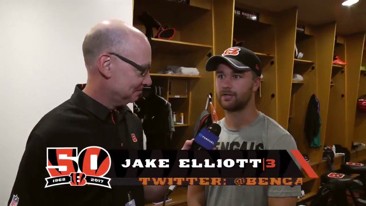 .@jake_elliott22 weighs in on the #Bengals position battle at kicker. #Bengals50 https://t.co/RD74DU7afu
