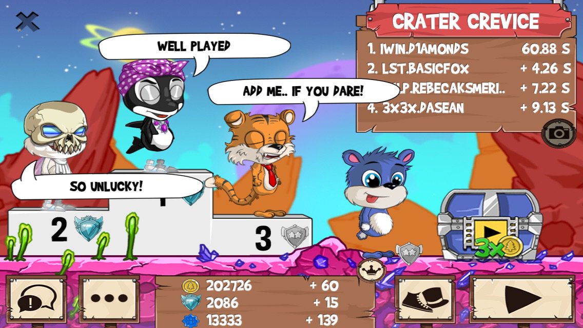 D1AMONDSFR2's tweet image. Get on my level, son! #funrun2 #Basicfox #RebecaKsmerito #Dasean