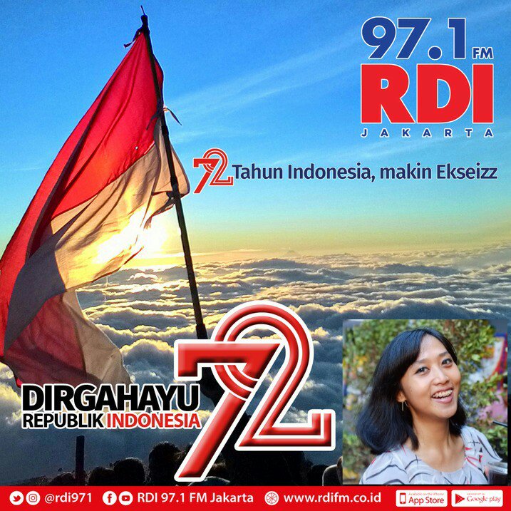 Dirgahayu RI ke-72. Selamat bergabung di #SabtuWoles yuk dengarkan lagu-lagu musisi tanah air, ditunggu juga requestnya (10-16 wib) <a href="/rdi971/">97.1 FM RADIO RDI JKT</a>
