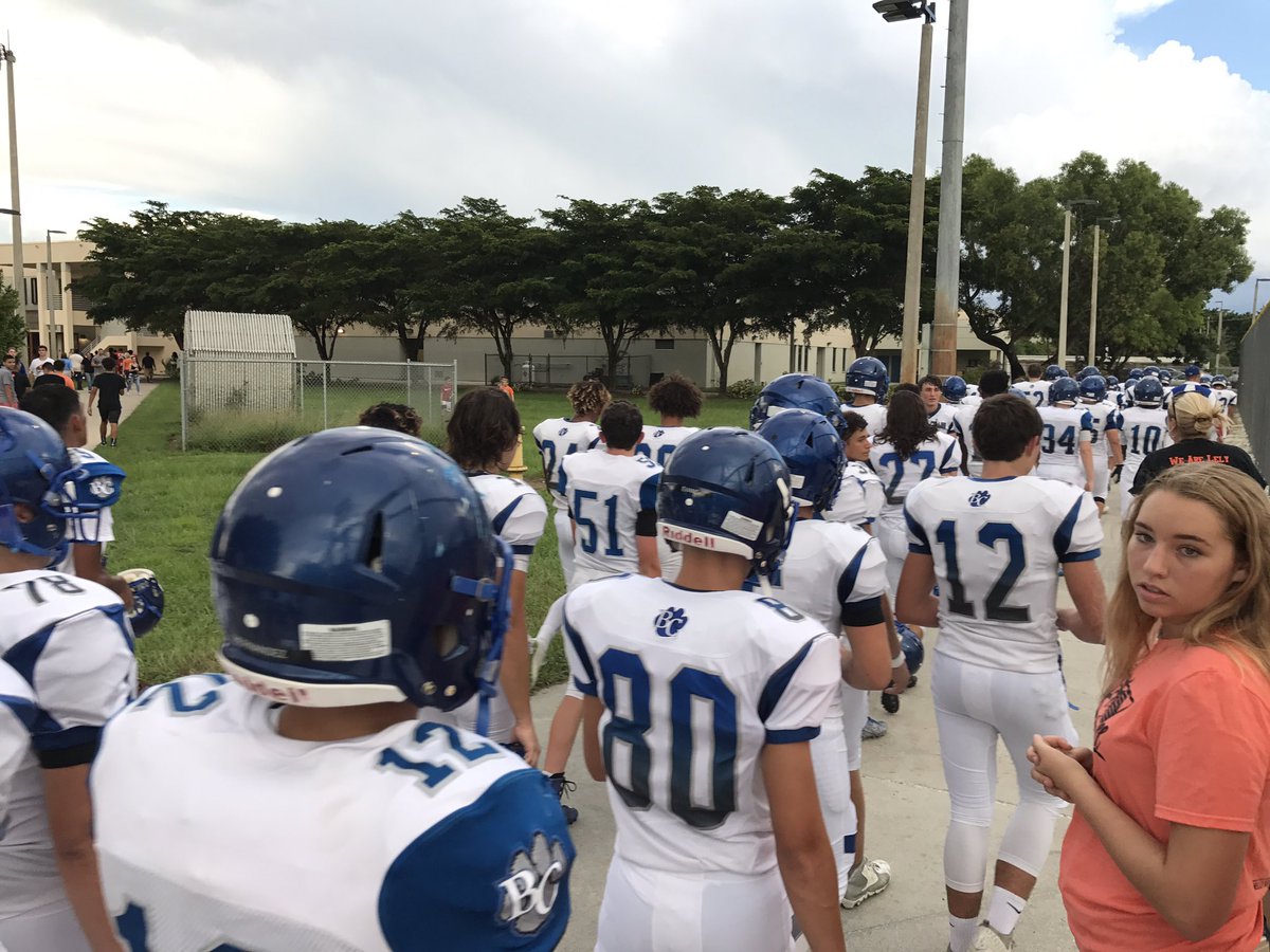 collierschools's tweet photo. 4 plays into the game and we are in a lightning delay @BarronCollier @WeAreLely #Augustfootball https://t.co/qZQ6hjRKuU