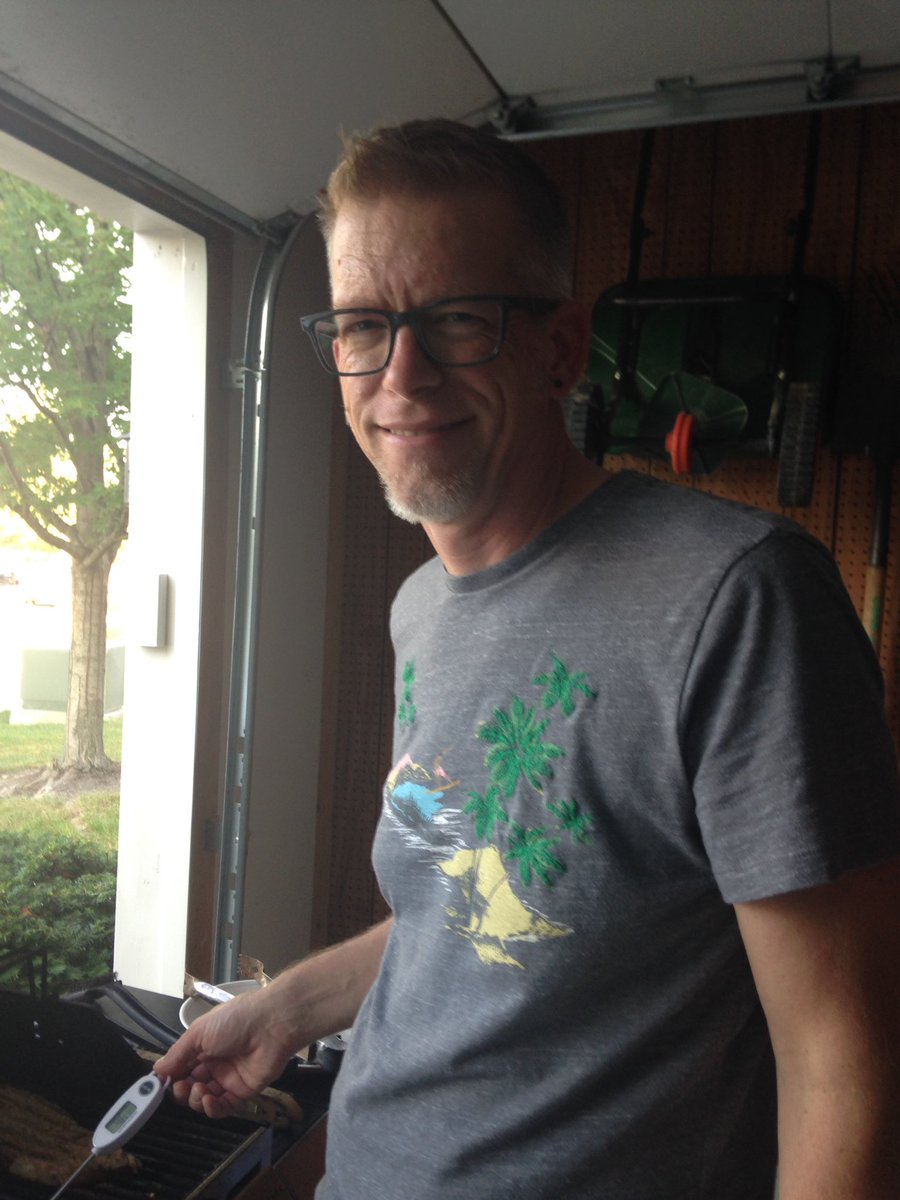 Steaks on grill, gorgeous salad and my amazing hubby! <a href="/jimcha/">jcch</a> #blessed #hesmyfavorite #wheresthebeef