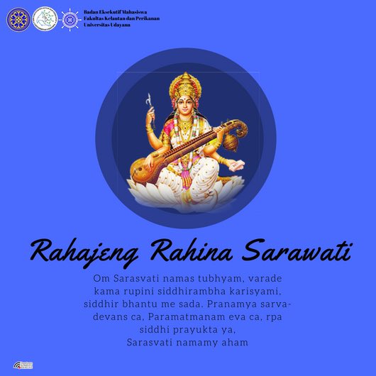 [HARI SARASWATI] 

Selamat Hari Saraswati bagi teman teman yang merayakan😊🙏

#BEMFKPUNUD2017