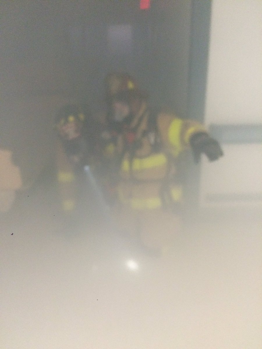 CenterDist's tweet image. Advancing standpipe pack hand lines in smoke filled halfway during today's drill