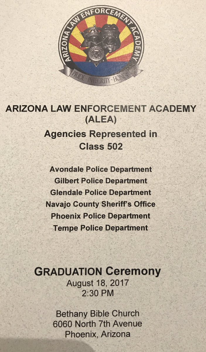 GilbertPDChief's tweet photo. Congratulations to ALEA Class 502!! Please welcome our newest Police Officers Catanzaro and Nunez 👮🚔🇺🇸 @GilbertPolice https://t.co/0nRhAmwIwQ