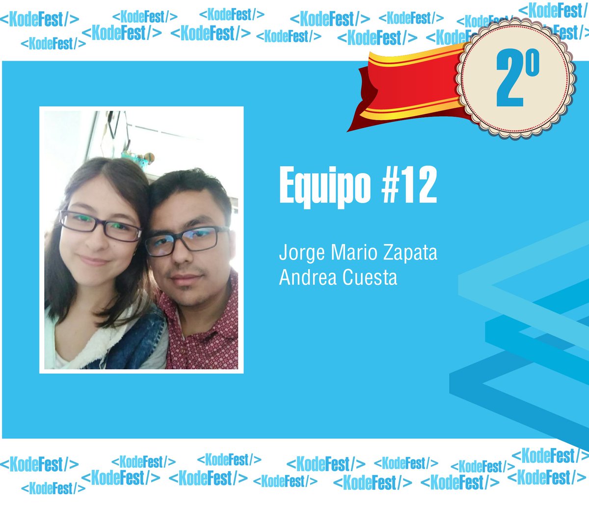 Estamos orgullosos de presentarles los ganadores de <KodeFest/> les deseamos muchos éxitos! #winners #teams #KodeFest