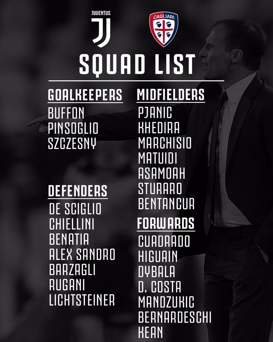 💪 SKUAT UNTUK #JUVECAGLIARI 💪 

⚫️⚪️ #FINOALLAFINE #FORZAJUVE ⚫️⚪️