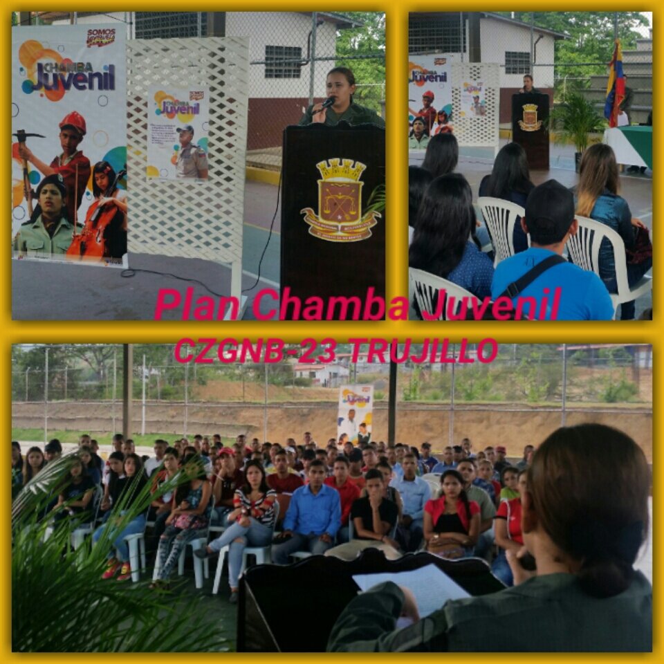 GNBPLANCHAMBAJ's tweet photo. Juventud Trujillana  @tuchambajuvenil son gentes de Paz  #planchambajuvenil presente en @GNB_TRUJILLO https://t.co/EjYto8rw7d