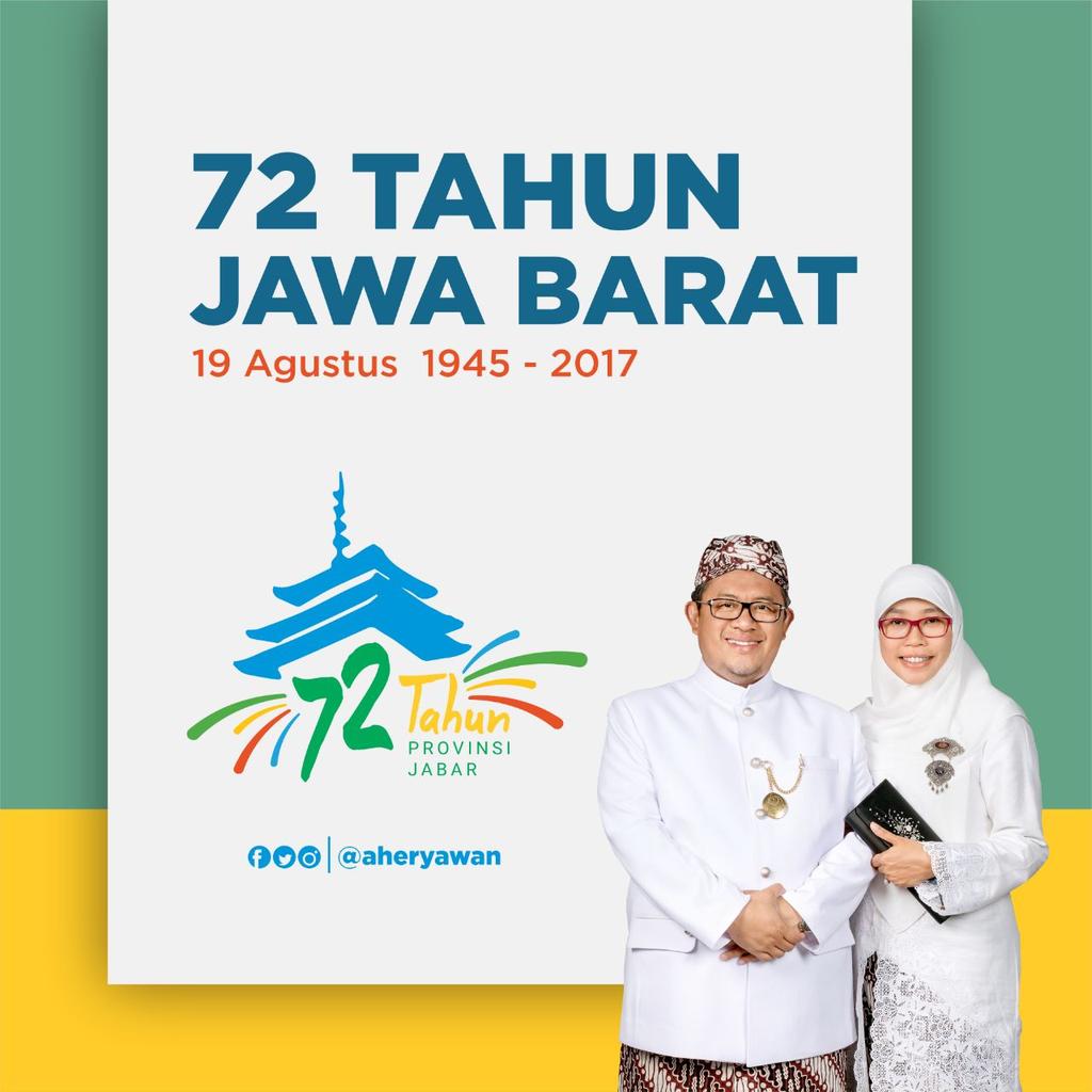 Semoga Allah terus memberkahi Jawa Barat sbg provinsi yg maju &amp;sejahtera, aman &amp; tentram, aamiin

72 tahun Jawa Barat
(19 Agustus 1945-2017)