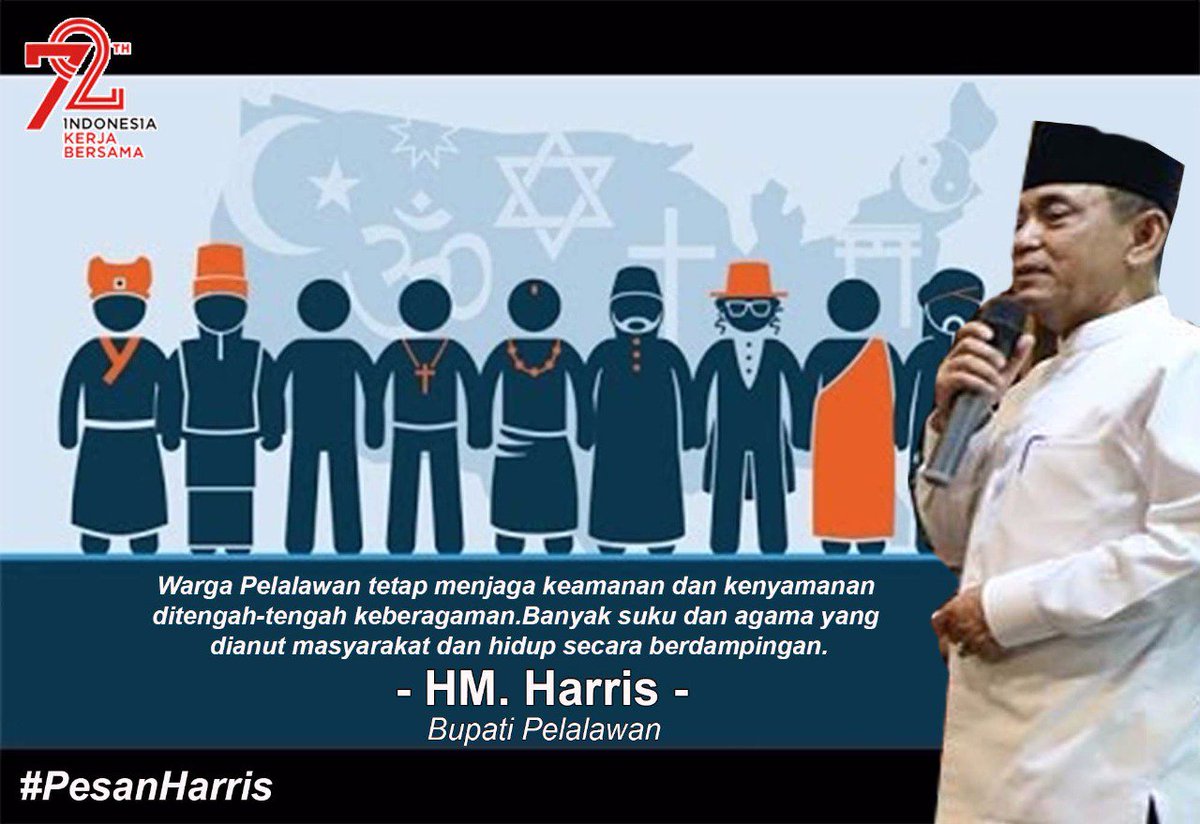kawanharris's tweet photo. 4. Warga RIAU, khususnya Pelalawan diharapkan tetap menjaga keamanan dan kenyamanan ditengah-tengah keberagaman. #PesanHarris https://t.co/IUj6Xz4Gu6