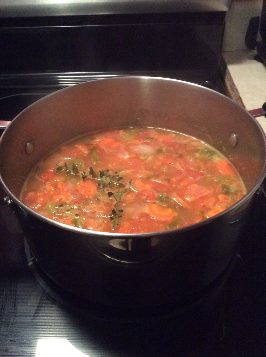Can't sleep, so figured I'd make a homemade garden vegetable soup.