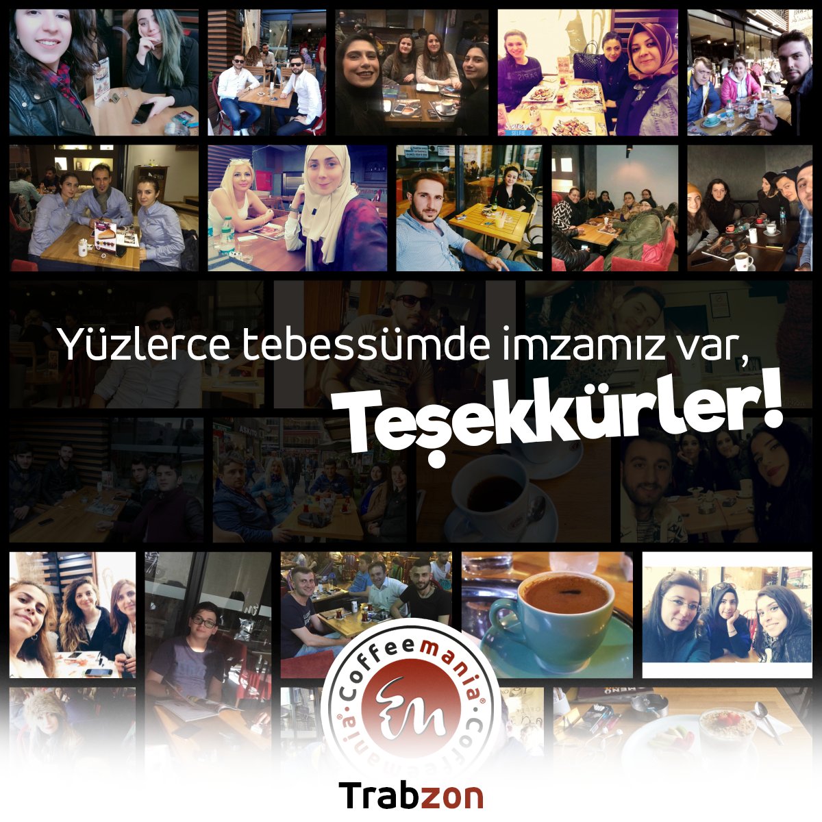 Trabzon'da da bir ailemiz var artık, katılmaz mısınız? :)  
#trabzon #coffeemania #karadeniz #kahve #mutlumüşteri #yülercegülenyüz
