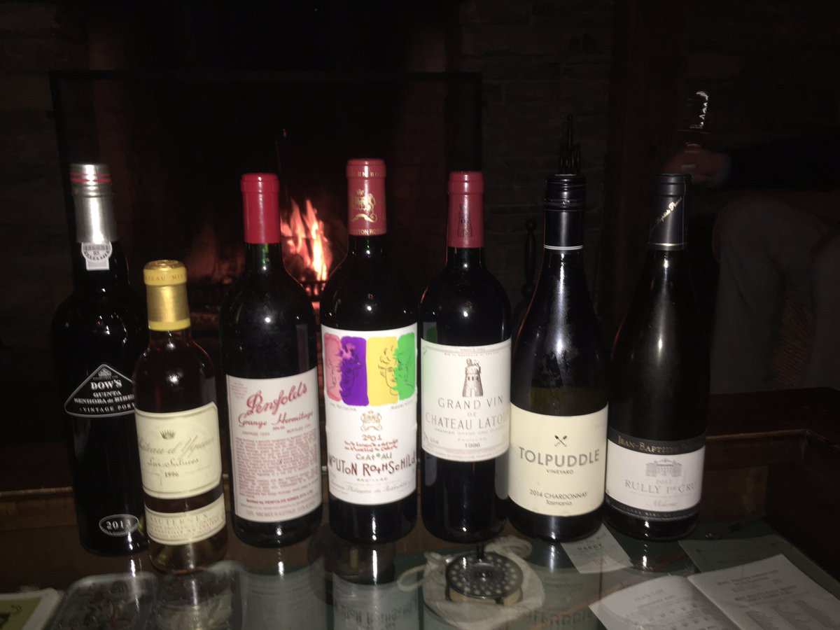 We have some great wines for our dinner at Blanket Bay