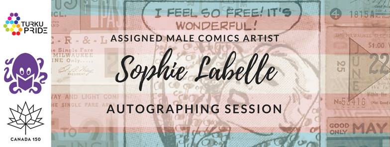 #turkupride2017 : AUTOGRAPHING SESSION w/ Sophie Labelle Fri 25.8 at 1-3 pm at Turun <a href="/Sarjakuvakauppa/">TurunSarjakuvakauppa</a> . Free entry. #turkupride