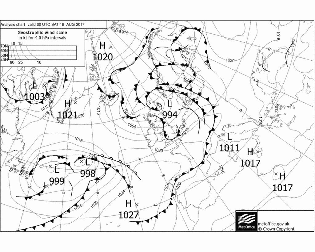 European Synoptic Weather Chart