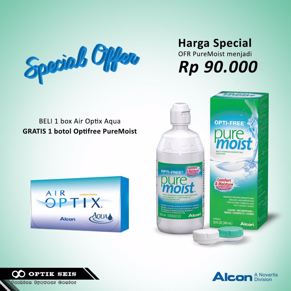 optikseis's tweet photo. Dapatkan penawaran menarik Beli 1 box softles Air Optix Aqua, Gratis 1 botol Optifree PureMoist sekarang juga.Yuk ke Optik Seis terdekat! https://t.co/LYfoPsVjrG
