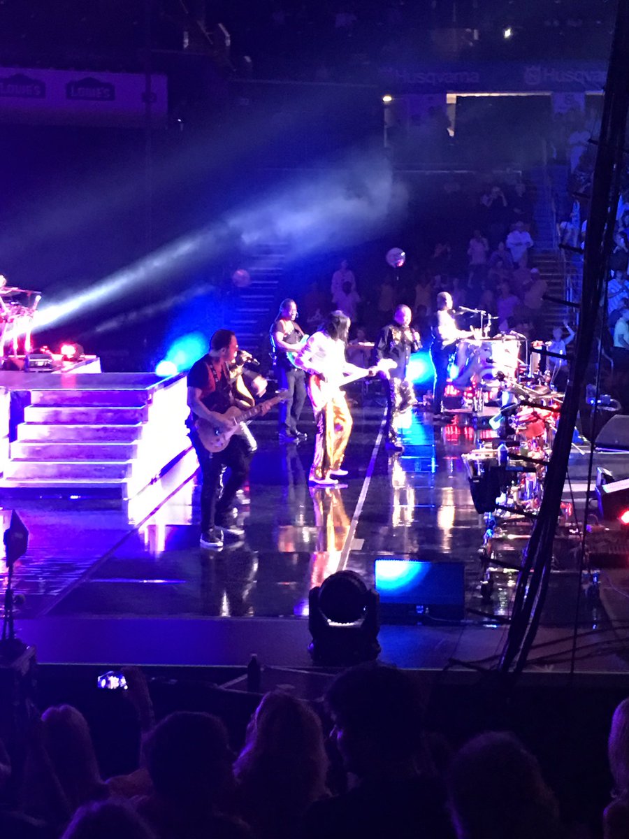 Thank you @EarthWindFire for making his first concert memorable!! Plus a signed stick from @RalphJohnsonEWF!!