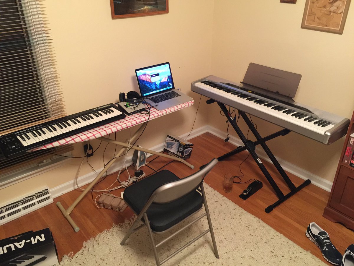 Buffalo makeshift studio #workanywhere #ironingboardstudio