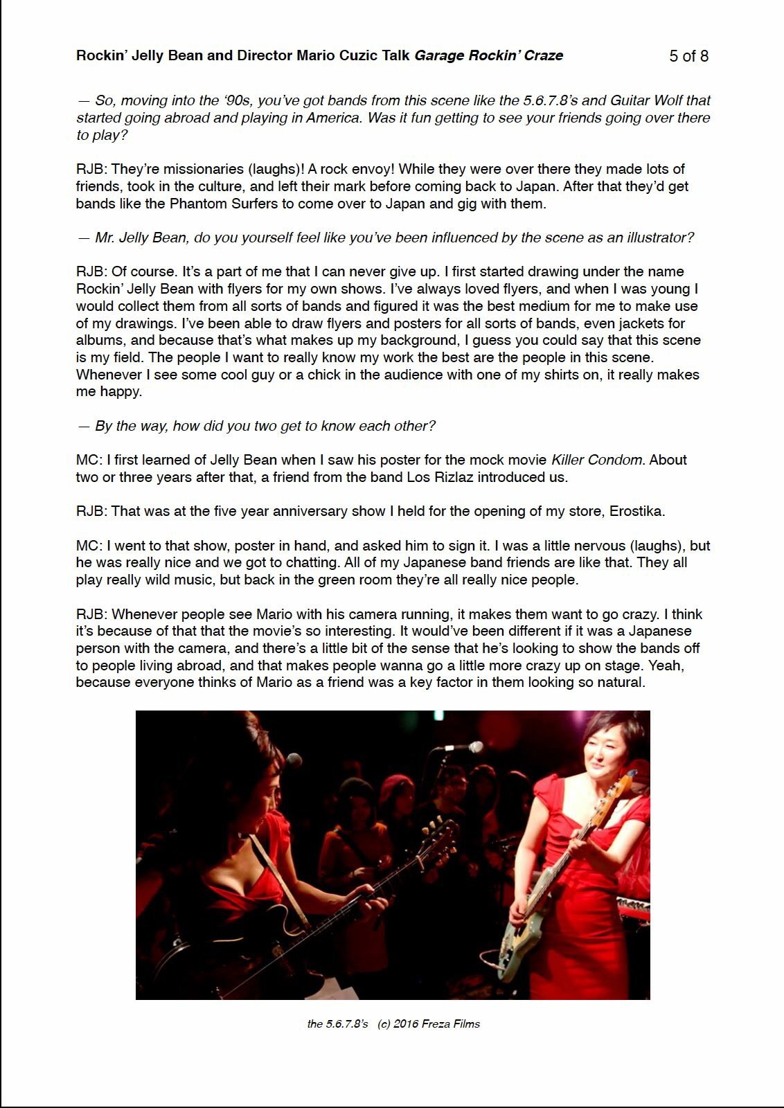 Garage Rockin Craze Interview About Garagerockincraze For Rollingstonejp With Rockinjello Grc Director Mario Cuzic 5 8 Guitarwolf The5678s T Co 51sujreipc