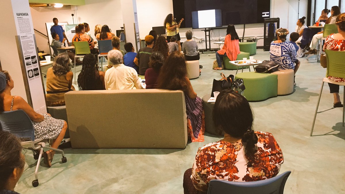 @kananikahaunaele Nani ke leo at Halau Inana networking event #halauinana <a href="/KSNews/">Kamehameha Schools</a>