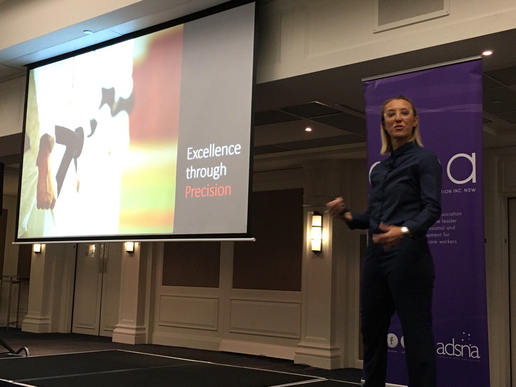 SydSally's tweet photo. @NadineChampion_  talking bout Excellence through Precision @dsnansw - wow that's a tough maxim to live by! https://t.co/ccND7na9h5