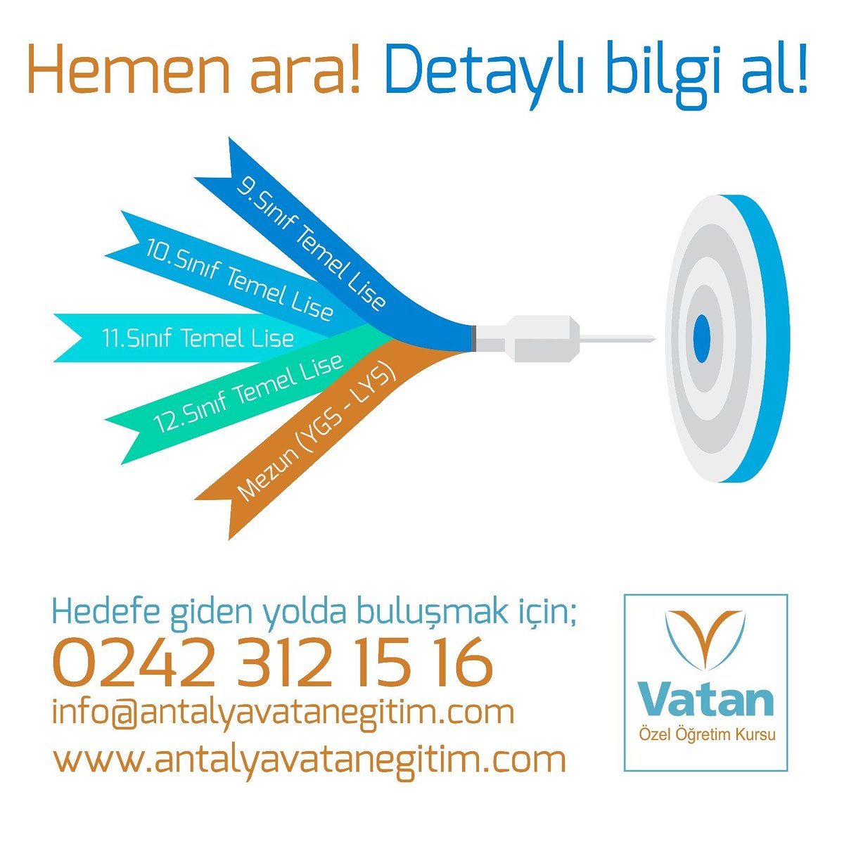 dijitaluzmanim's tweet photo. 22 Agustos tarihinde reklama çıkacağımız Vatan Özel Eğitim Kurumları Öğrenci Kayıt odaklı reklam çalışmamız.

#socialprowebtr https://t.co/PQ5xi0AAtd