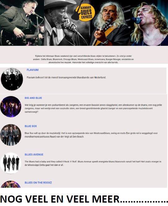Op 23 september spelen wij tijdens Alkmaar bluesweekend een stevige portie blues inde Stadskantine aldaar. SO BE THERE