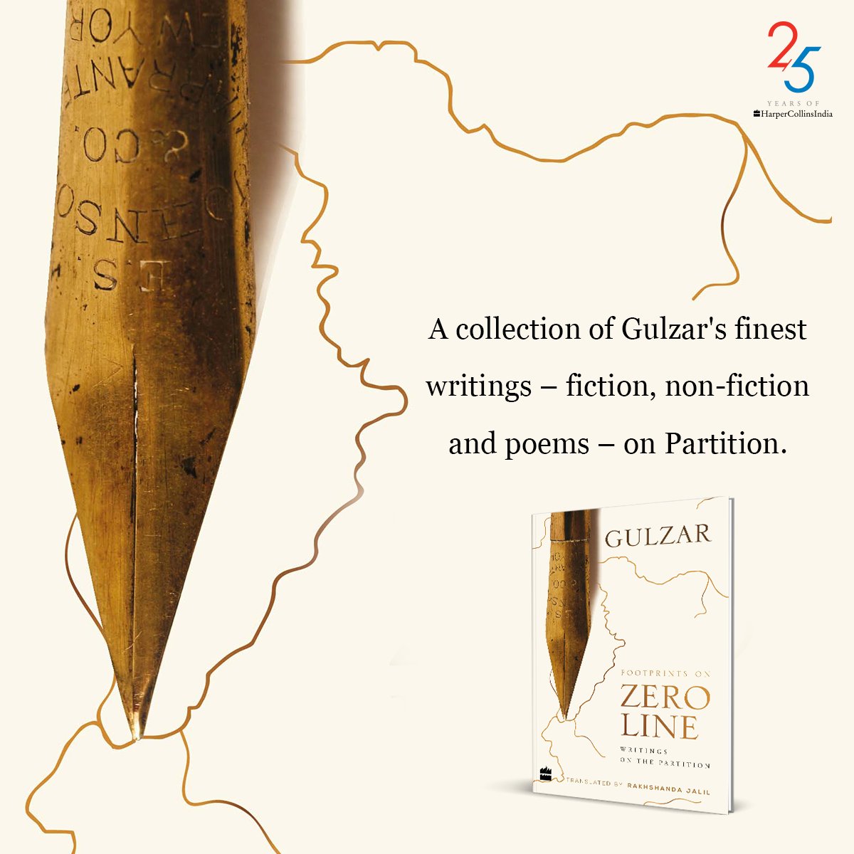 HarperCollinsIN's tweet photo. A firsthand experience of the Partition through the eye of a poet. #FootprintsOnZeroLine by Gulzar
#HCIFreedomList
https://t.co/raL5mZFICZ https://t.co/r6IetGznkb