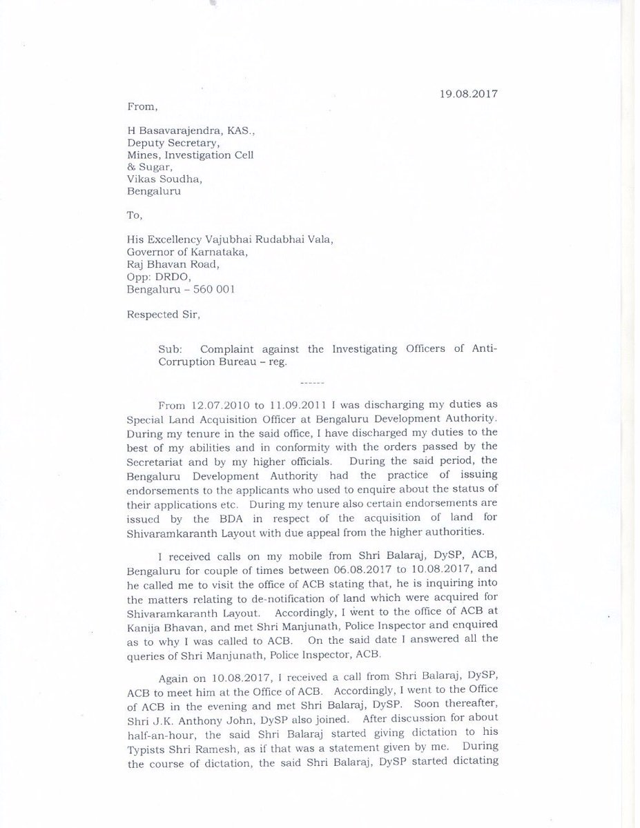 BSYBJP's tweet photo. Vendetta political FIR's against me stand completely exposed with Congress Govt threatening KAS officer to testify against me. https://t.co/Bk6SeCgA52