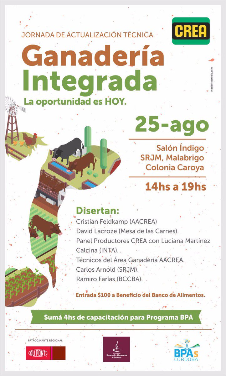 CREACN's tweet photo. Cuenta regresiva #JATGanadera 🐮 #CREACN 👉25/8/17
 Los esperamos!!!
@mauriciocerutt2 @maguilarbenitez @donscarafia @nati_gramaglia @fha_agro https://t.co/hbcNR3zQwe