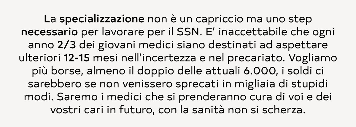 paul_antonucci's tweet photo. @SimonaRavizza @Corriere La specializzazione non è capriccio, ma step necessario per lavorare per il SSN. Serve raddoppiare le borse attuali https://t.co/XPx5uMzFU1