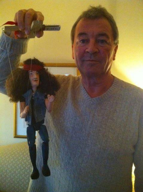  Happy birthday to Ian Gillan and his alter ego Garth ( I carved that for him) 