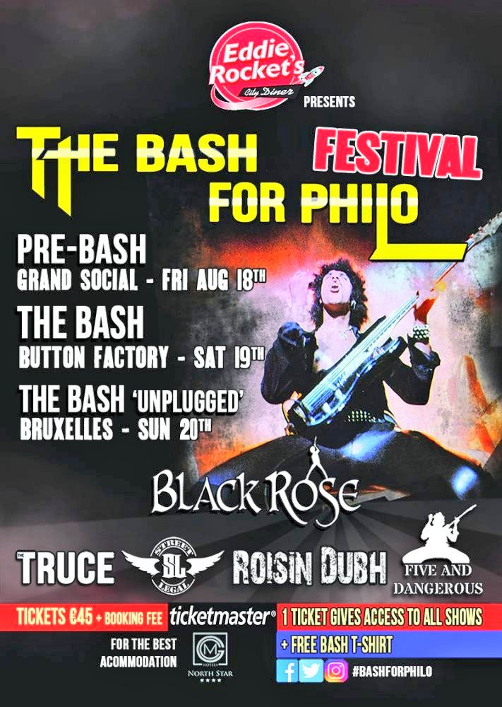 OldDublinTown's tweet photo. NOTE #bashforphilo unplugged @BruxellesBars changed to TONIGHT 10.30pm #ThinLizzy @TGSDublin @BlackRoseTrib @radionova100 @EddieRocketsIRL https://t.co/TuSLa7eQp4