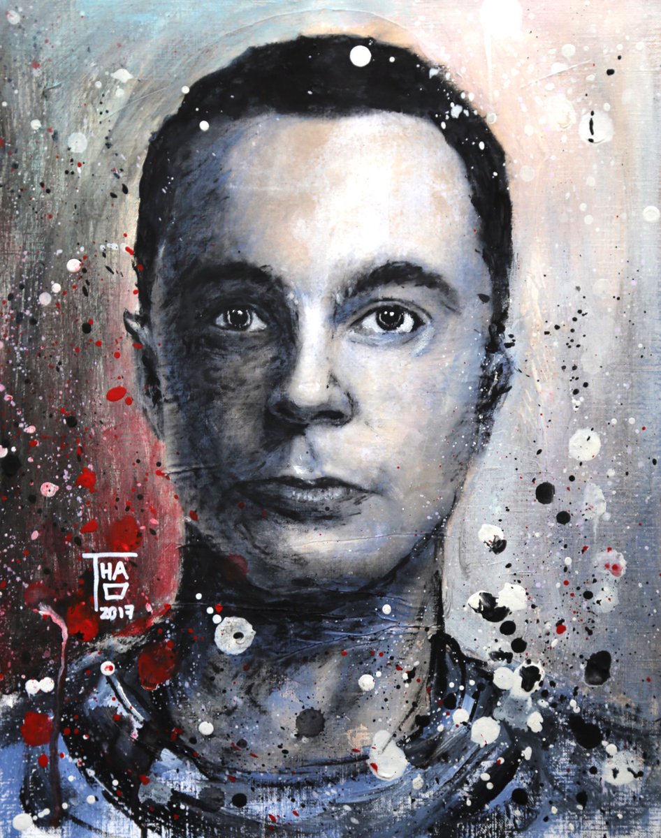 virtuallyt's tweet image. Sheldon - August 2017 - by #THAO 
#acrylic #painting #BigBangTheory
