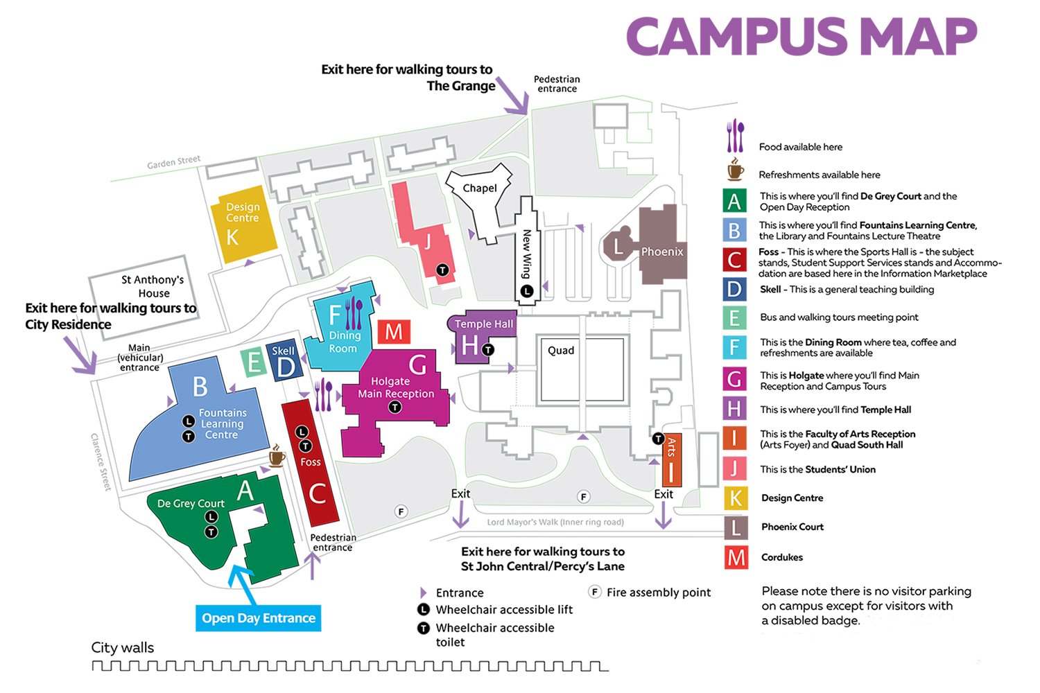 York University Campus Map York St John University On Twitter: "There's A Campus Map In Your Booklet  But Screenshot This One If You Prefer It On Your Phone! #Ysjopenday  Https://T.co/Jlwmrjxyjy" / Twitter