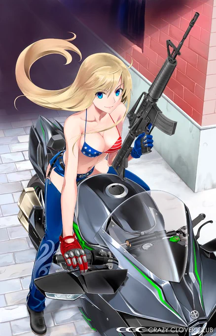 バイクの日ということなのでバイクの絵をアップ

一枚目の顔は修正しました。
#バイクの日 