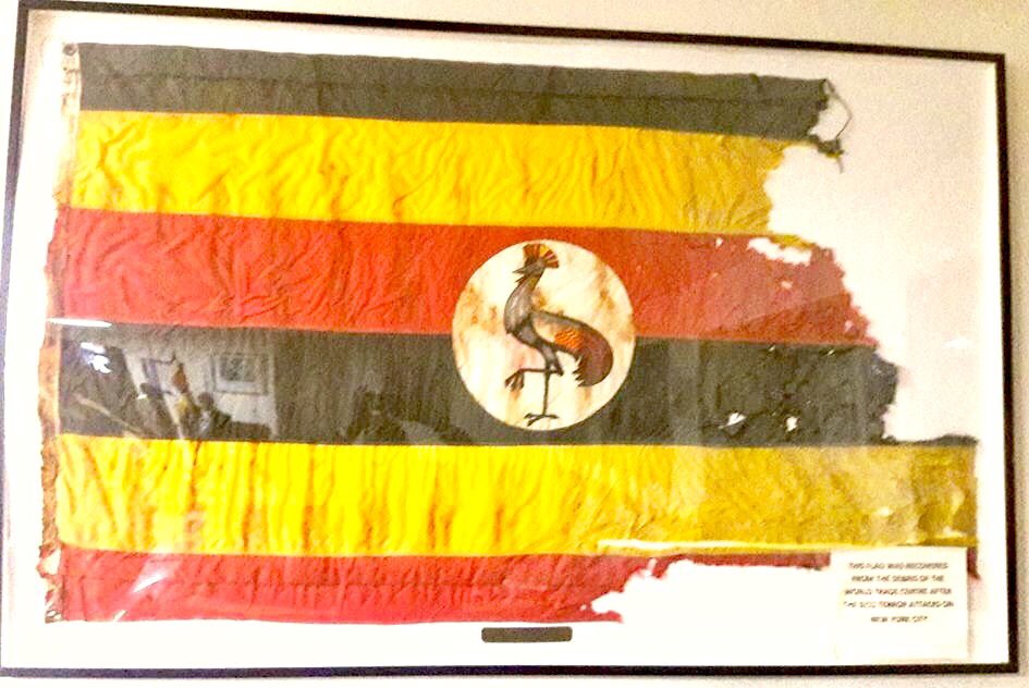 JacobOulanyah's tweet photo. 🇺🇬
This flag defines our will, strength &amp; resilience as a nation
No matter what, we will rise!
Flag recovered frm WTC debris after 9/11, NY https://t.co/7WFLSsq8DO