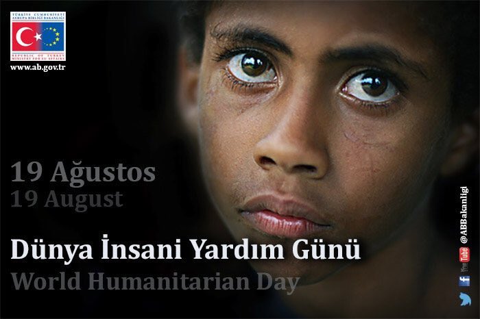 Bugün 19 Ağustos Dünya İnsani Yardım Günü. İnsani yardım görevlilerine teşekkürlerimizle... #WorldHumanitarianDay #dünyainsaniyardımgünü