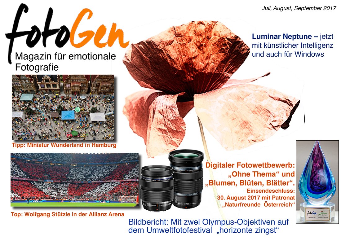 Die neueste Ausgabe unter magazin-fotogen.de Diesmal mit digitalem Wettbewerb und zwei Themen.
