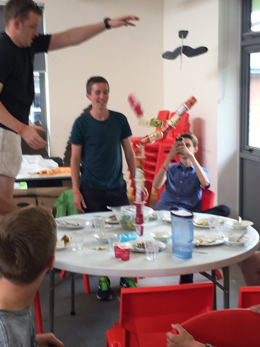 B3atBrymore's tweet photo. Annual yogurt pot tower competition #brymore2017 #timber https://t.co/sZobhqQvPO