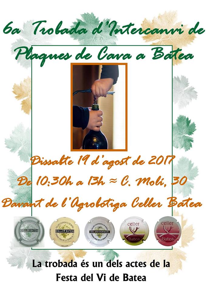 CellerBatea_'s tweet photo. Avui Celler Batea acull la 6a trobada d'intercanvi de plaques de cava!
No t'ho perdis! #trobadaplaques #AgrobotigaCellerbatea https://t.co/Y1oIIXtkzR