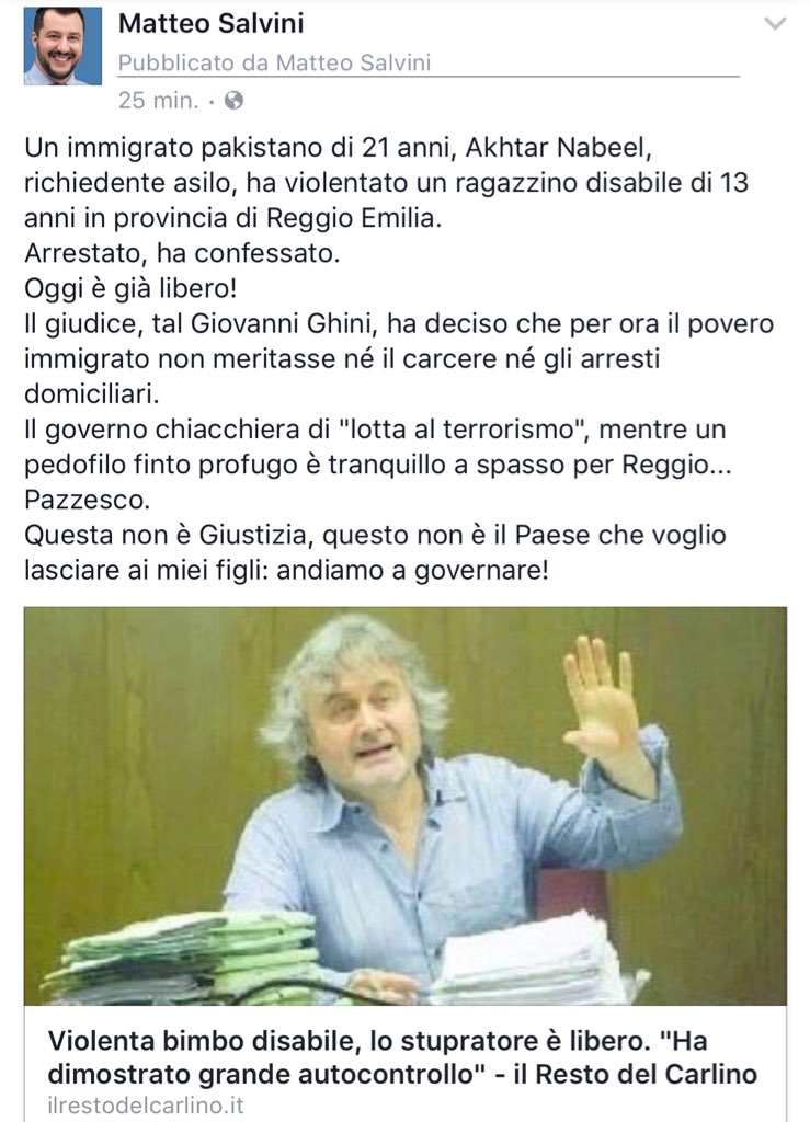 Matteo Salvini tweet media