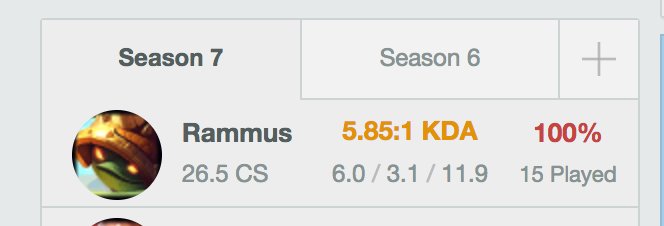 hingersLoL's tweet photo. Yaelay has a 100% win rate on Rammus this season in solo q  #IAMOPL https://t.co/FdJ4WRS027