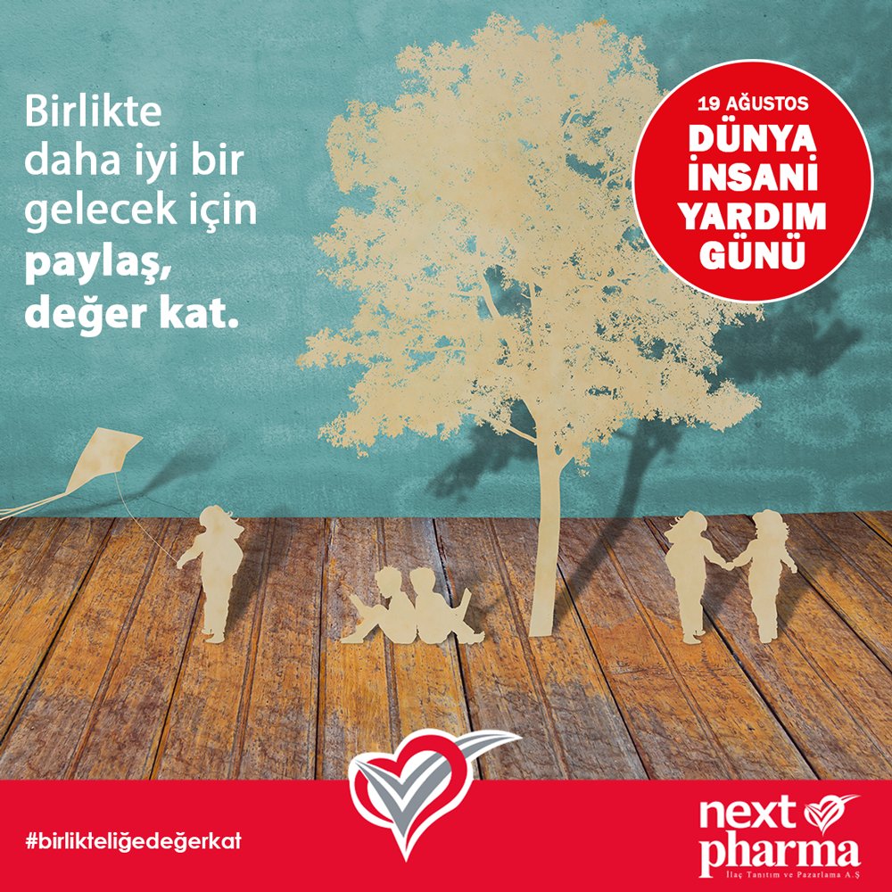 nextpharmailac's tweet photo. Birlikte daha iyi bir gelecek için paylaş, insanlığa değer kat. 
#19Ağustos #dünyainsaniyardımgünü #worldhumanitarianday #nextpharma https://t.co/y84qmNBV5g