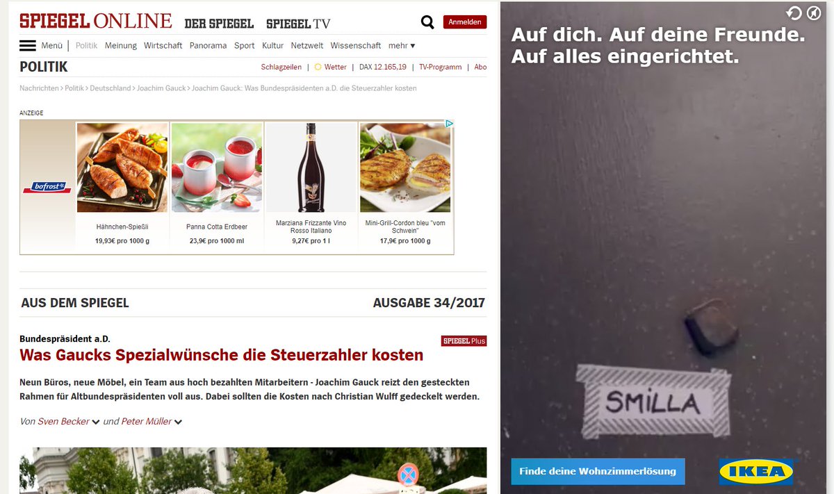 erich_pikant's tweet photo. Da willste was bei @SPIEGELONLINE lesen und findest den Artikel unter der ganzen Werbung nicht. #spiegel #spon #addblock #nichcool https://t.co/GD28bVXuRV