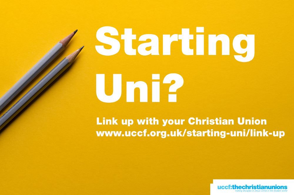 UCCF's tweet photo. Know someone starting university? CUs help students find a church, connect with other Christians &amp; get living and speaking for Jesus at uni. https://t.co/elbsbLWKdj