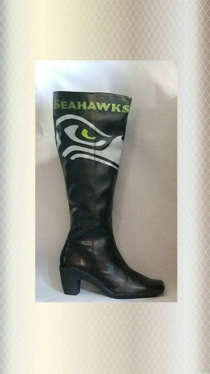 Seahawk boots size 7.5 @ candidcustomsco.etsy.com