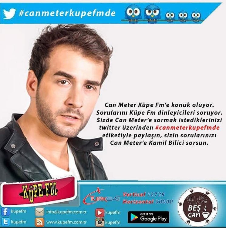 Bugün 17.30'da Kamil Bilici ile beş çayının konuğuyum✌🏼😎